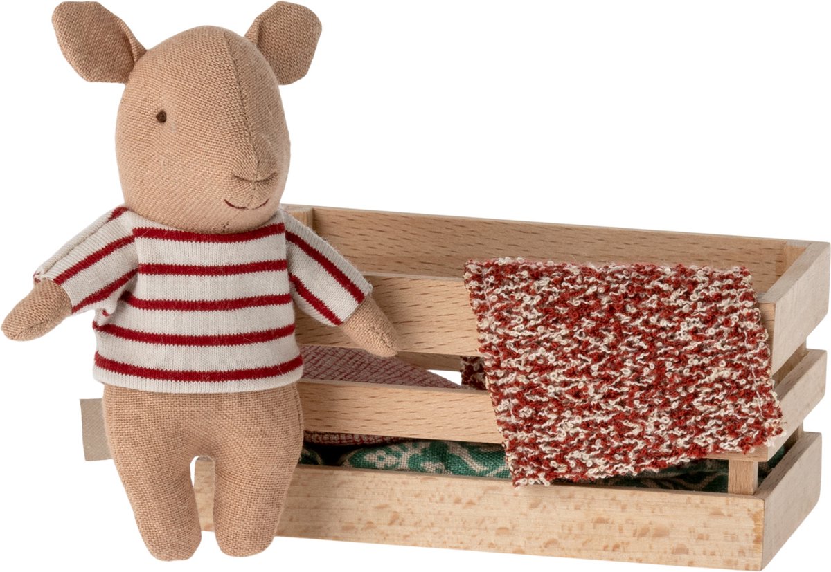 Knuffel Pig in Box Baby Girl 10cm