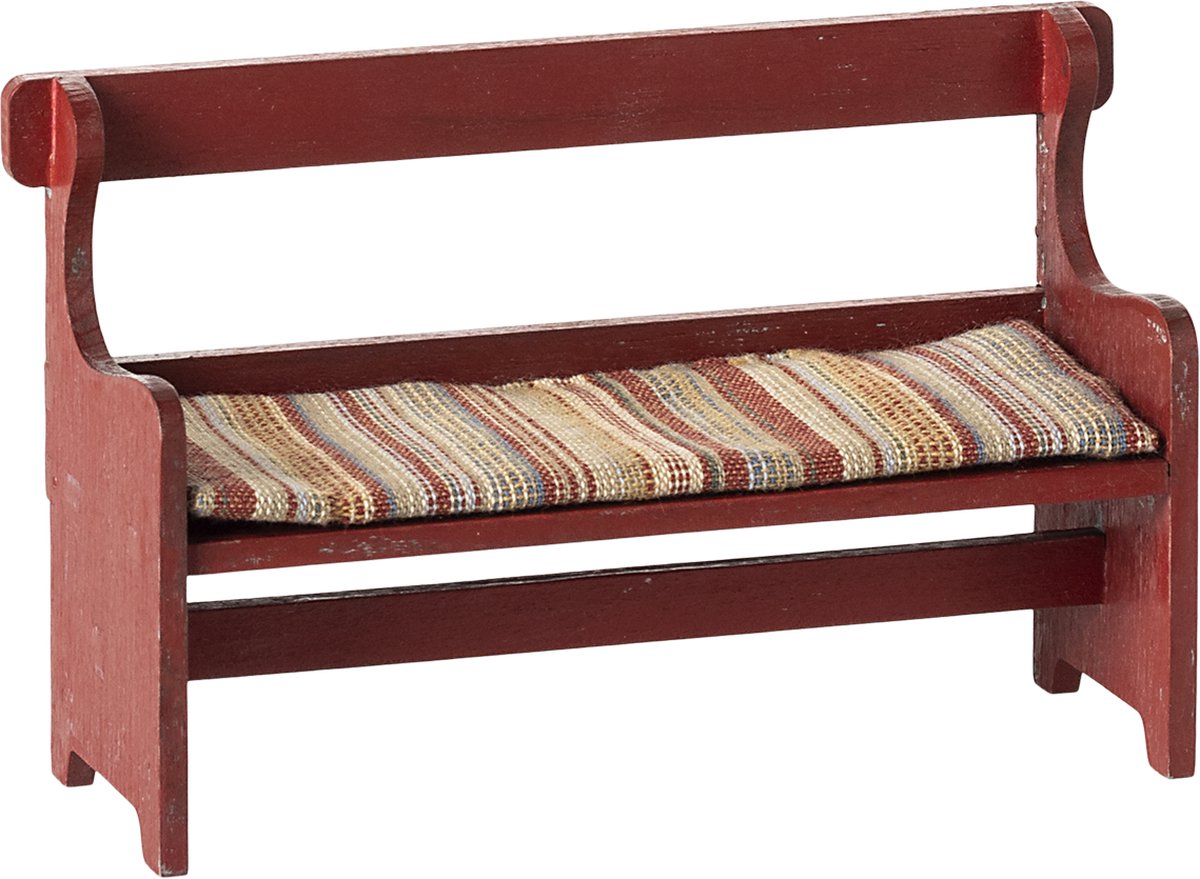 Poppenhuis Bankje Rood 7.5cm