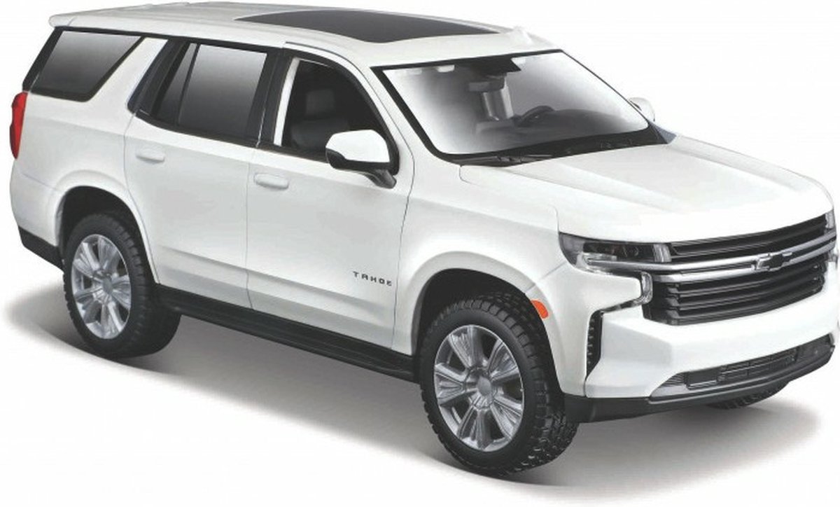 Maisto modelauto/speelgoedauto Chevrolet Tahoe - wit - schaal 1:24/21 x 8 x 8 cm