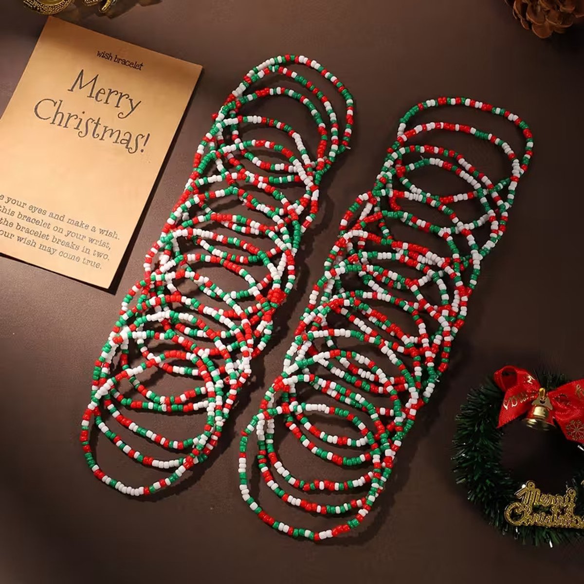 Majo - Kerst armbanden - set van 2 - leuke accesoires voor kerst