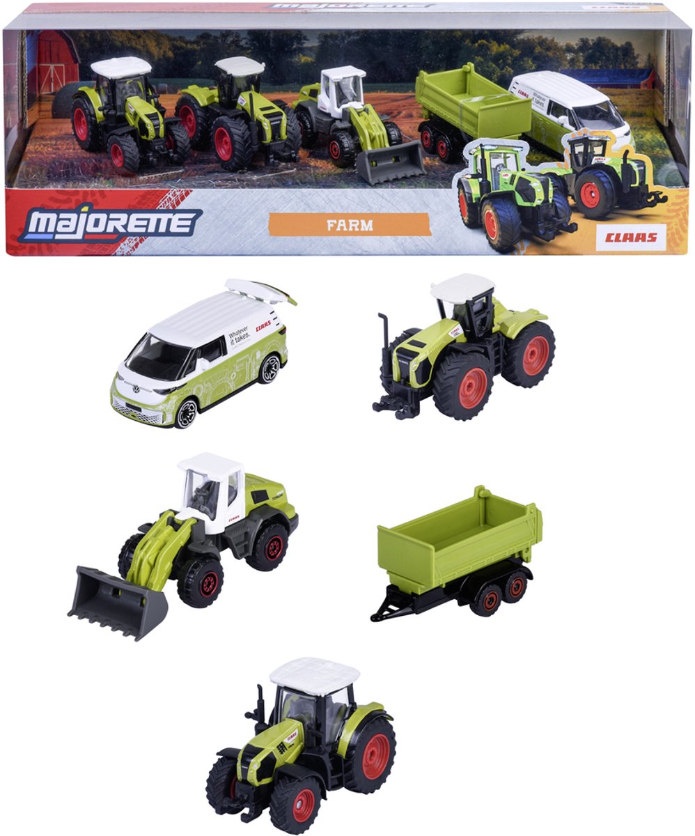 Majorette - Geschenkdoos 5 model tractors Claas - Die cast schaal 1:64 - 8503105002