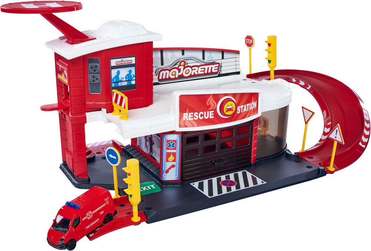 Majorette Creatix Brandweer Station + 1 Voertuig - Speelgoed