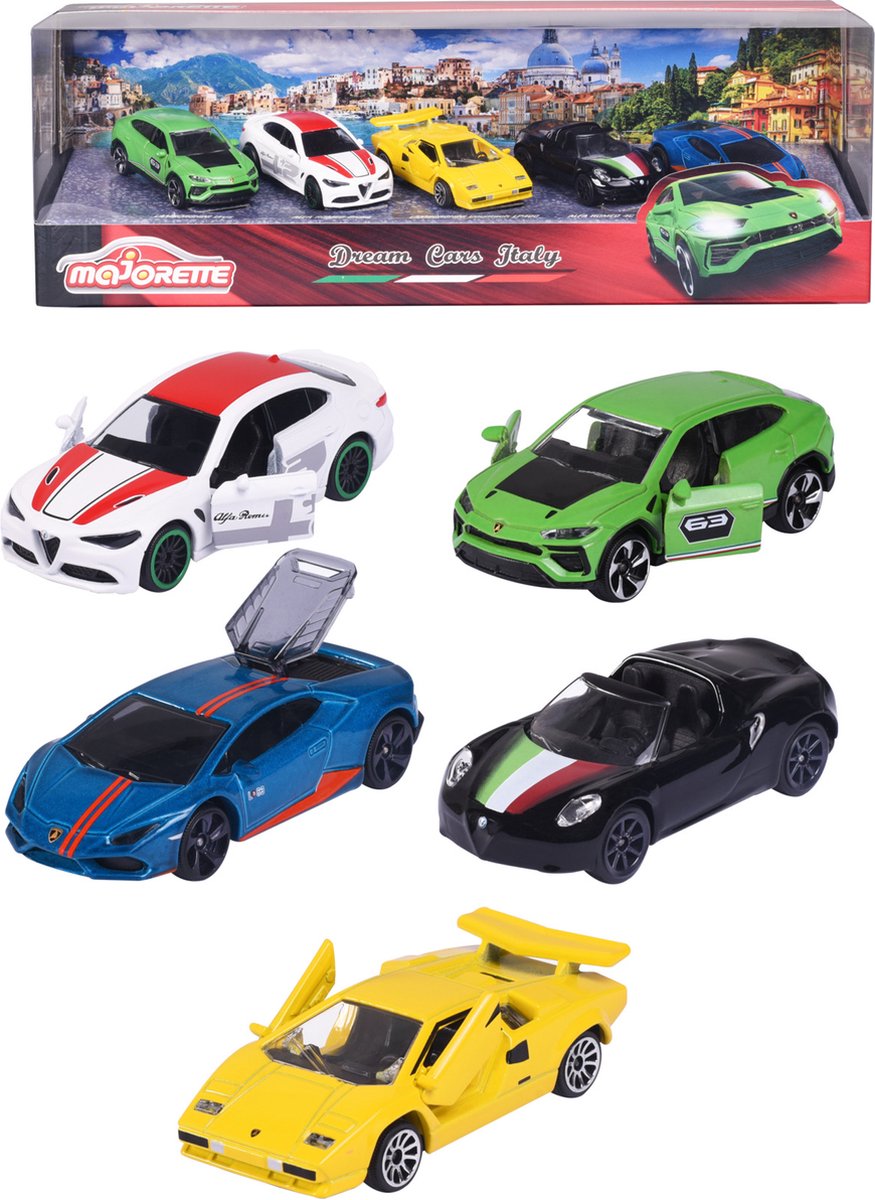 Majorette Dream Cars Italy, 5 Pieces Giftpack - Die-cast - Speelgoedvoertuig