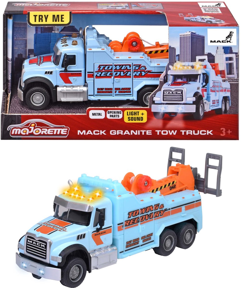 Majorette Mack Granite Tow Truck