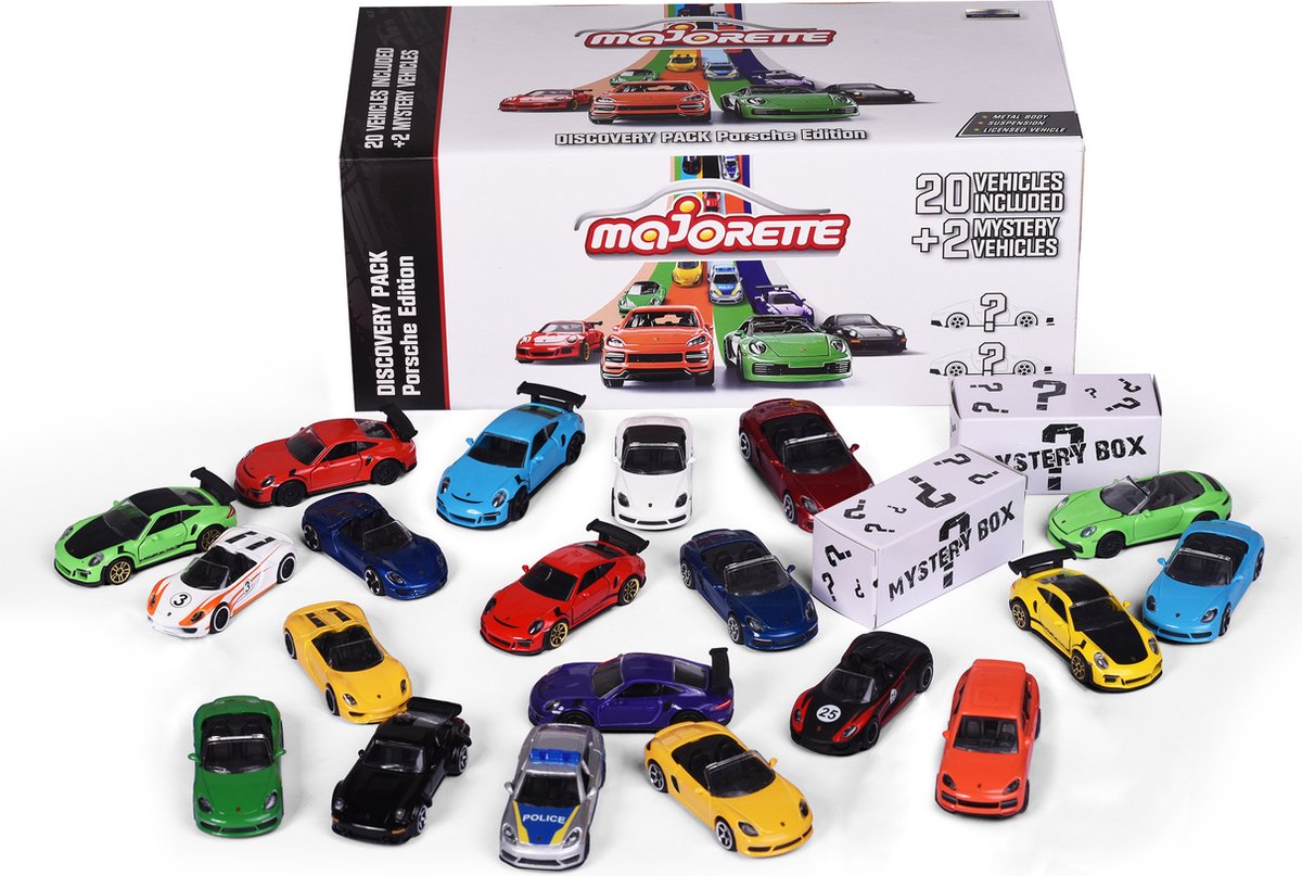 Majorette Porsche 20 + 2 Discovery Pack - Metaal - Speelgoedvoertuig