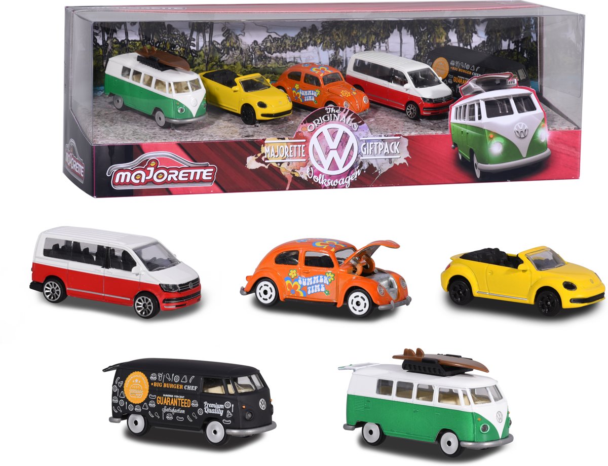Majorette Volkswagen Original Giftpack 5 stuks - Speelgoedvoertuig