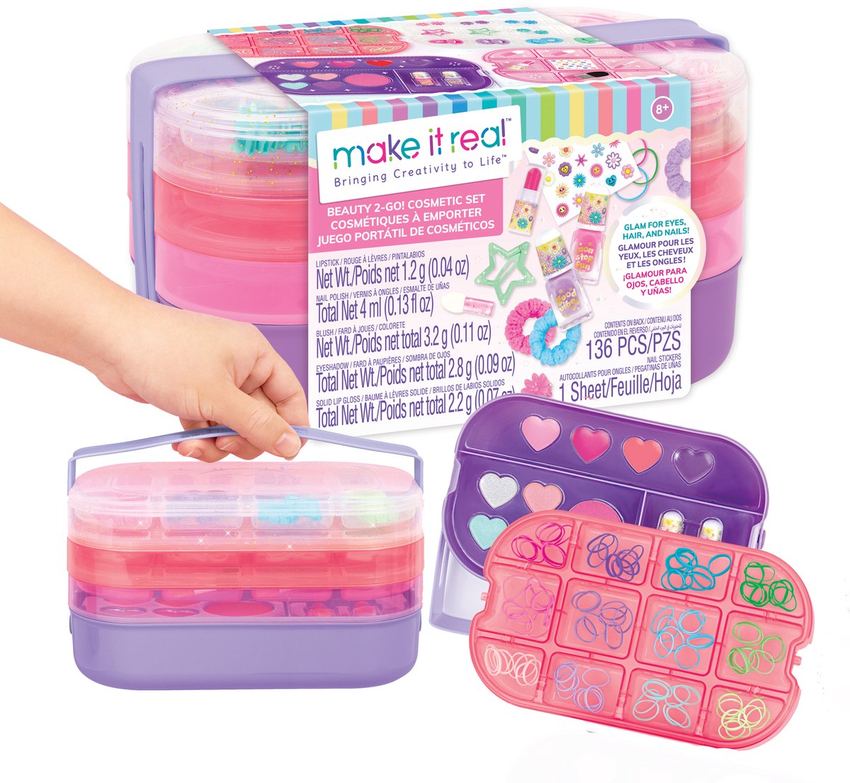 Make it Real - Beauty2Go Cosmetica- en Haaraccessoire set voor Onderweg