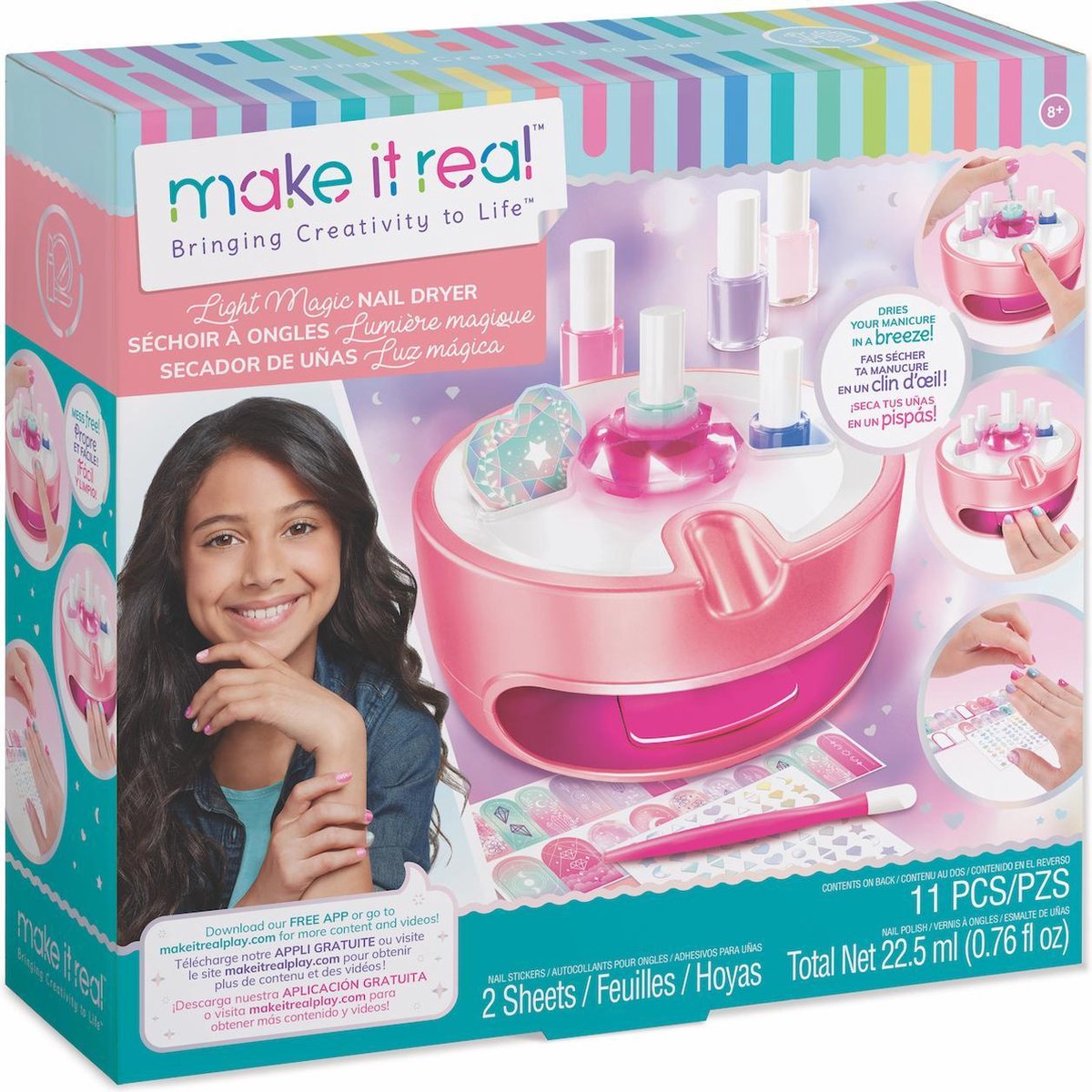 Make it Real Color Fusion: Magische Nageldroger met 5 kleuren nagellak