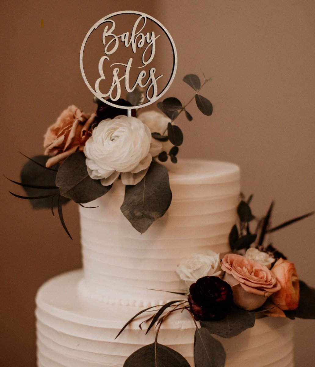 Gepersonaliseerde verjaardag bruiloft doop taart topper/ sinterklaas / Houten Liefde Hart Naam Volledig Aanpasbaar/ cake topping/ bruiloft topping