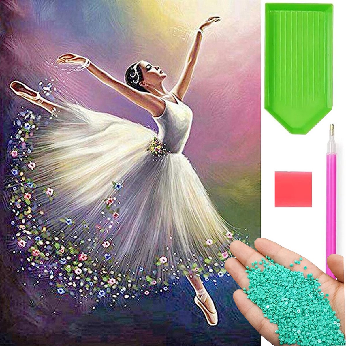 Diamond Painting Set - Ballerina - 30 x 40 - Kado Tip !!