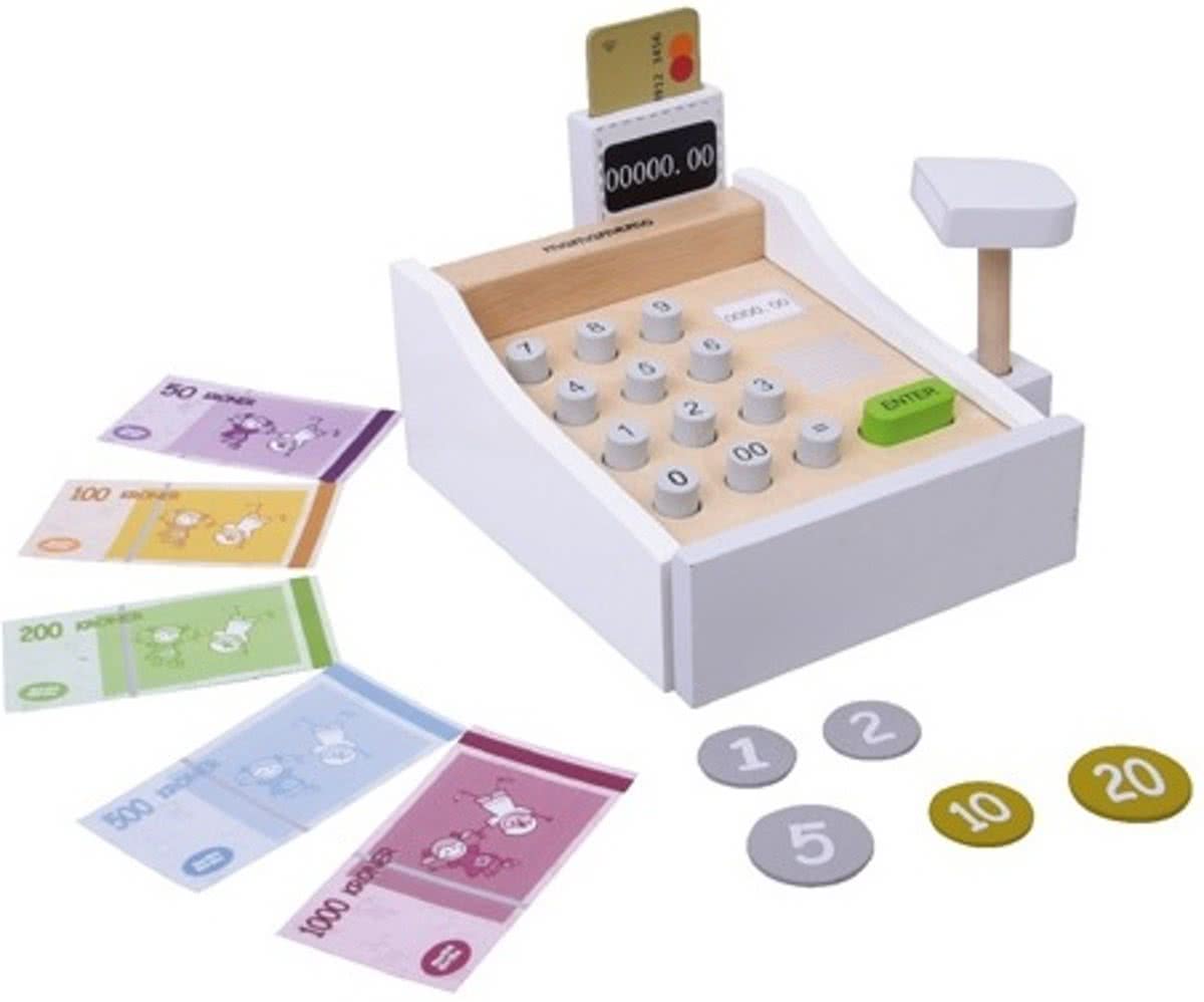 Mama Memo Kassa Hout 13 X 16 X 10 Cm Multicolor