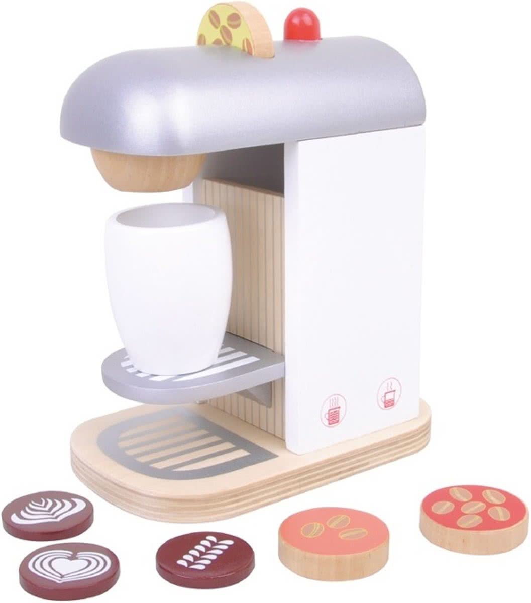 Mama Memo Koffiemachine Hout 16 X 10,5 X 18 Cm Multicolor