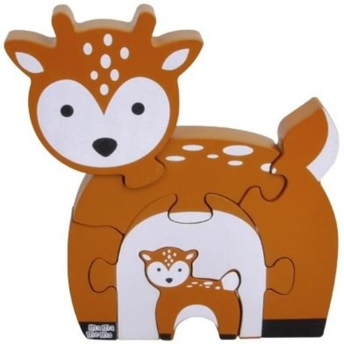 Mama Memo Puzzel Hert 5 Stukken 15 X 14 X 2 Cm