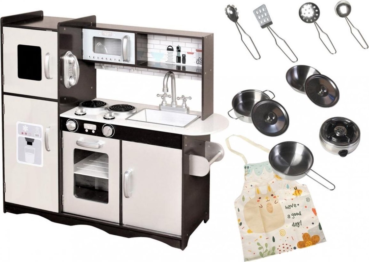   Houten SpeelKeuken - LED  Keuken - Kinderkeuken Accesoires