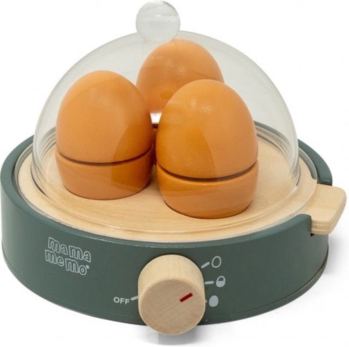 Houten speelgoed eierkoker - smaragdgroen