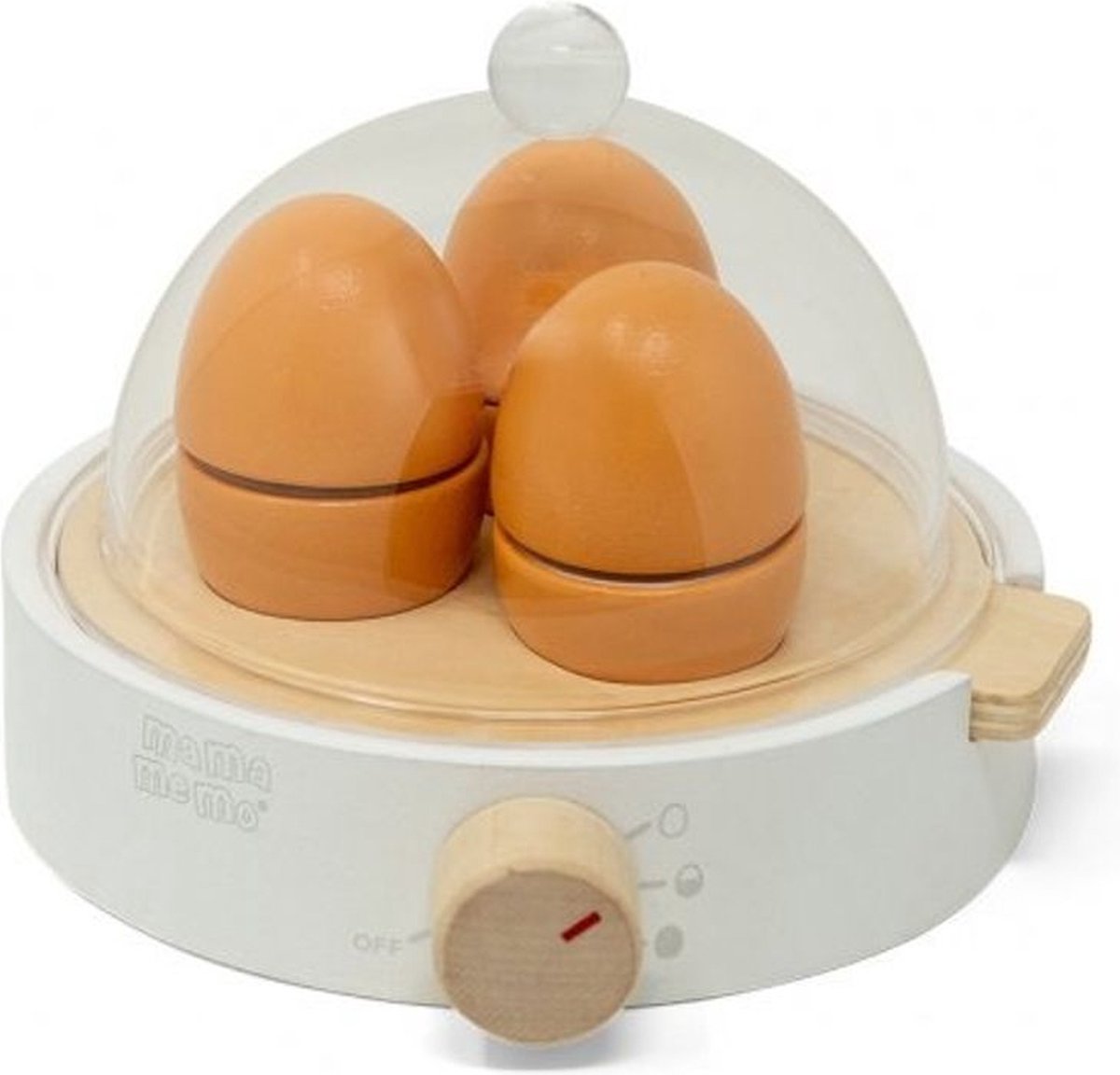 Houten speelgoed eierkoker - wit