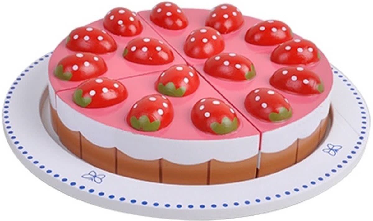 Mamamemo Houten Aardbeientaart 15 Cm