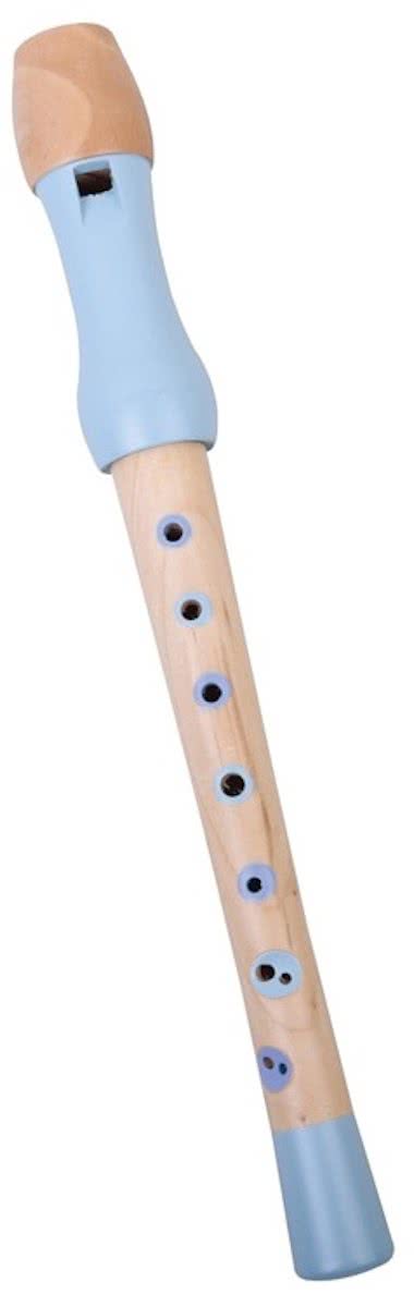 Mamamemo Houten Fluit 32,4 X 3,2 Cm Lichtblauw