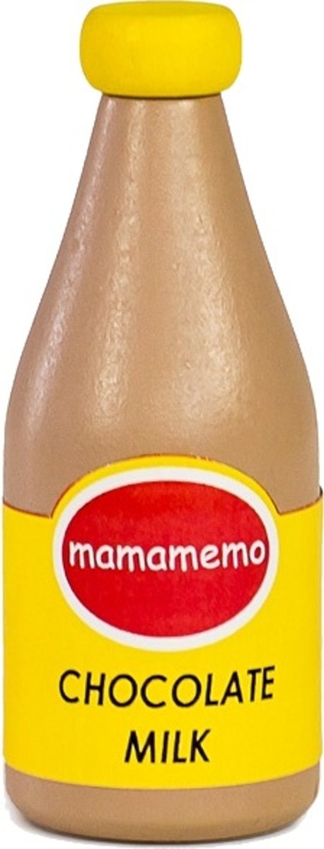 Mamamemo Pak Chocolademelk Hout 10 X 4 Cm Bruin/geel
