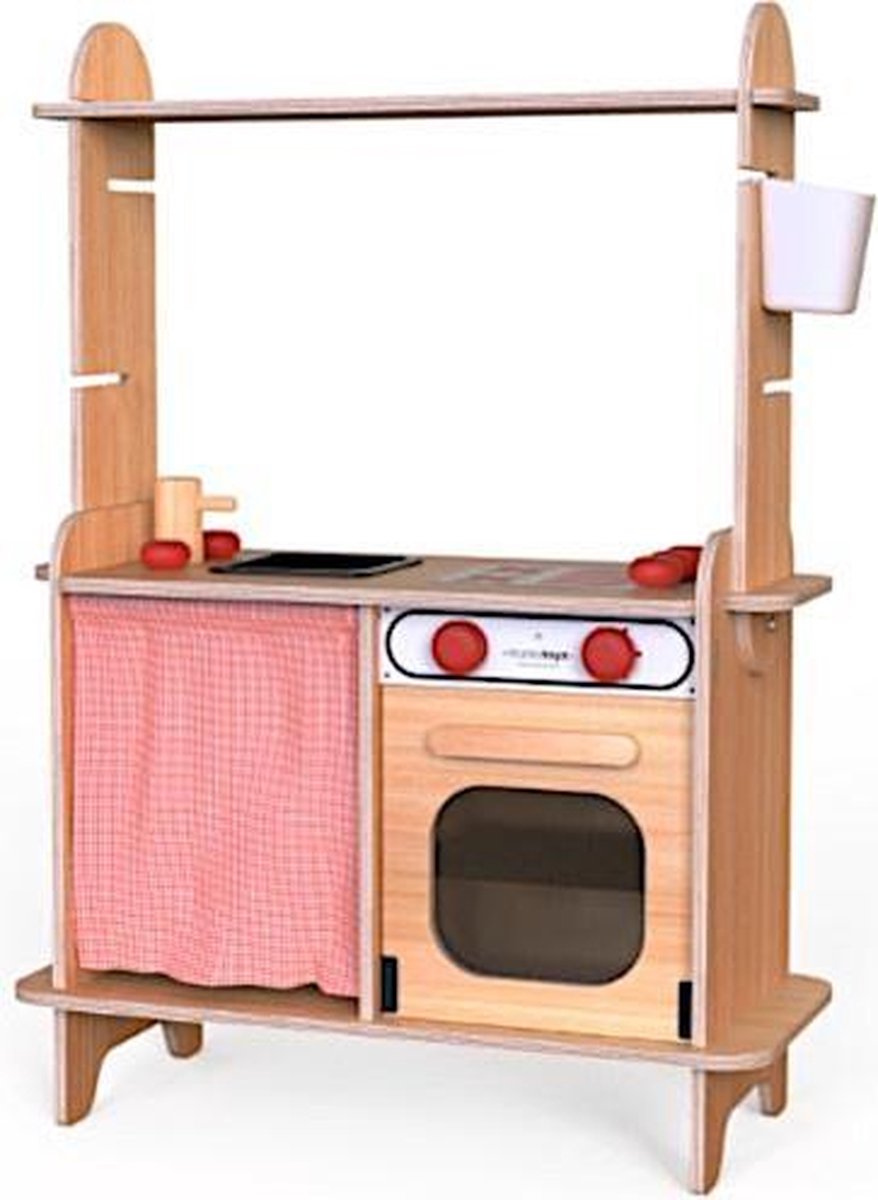   Speelgoedkeuken Junior 70 X 100 Cm Hout Naturel