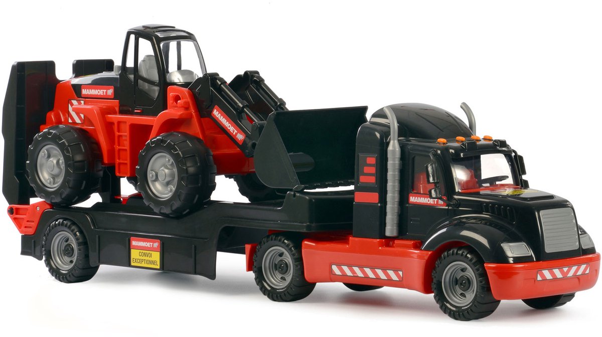 Mammoet Toys Cavallino Mammoet Torpedo Vrachtwagen met Graafmachine