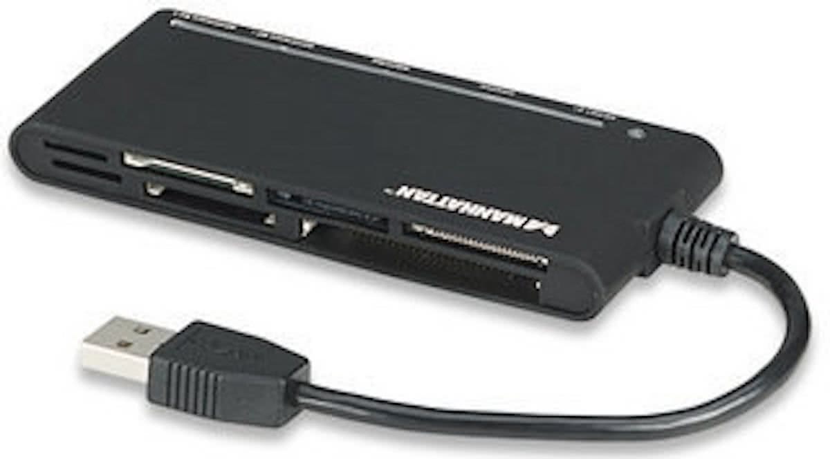 Manhattan 101653 USB 3.0 Zwart geheugenkaartlezer