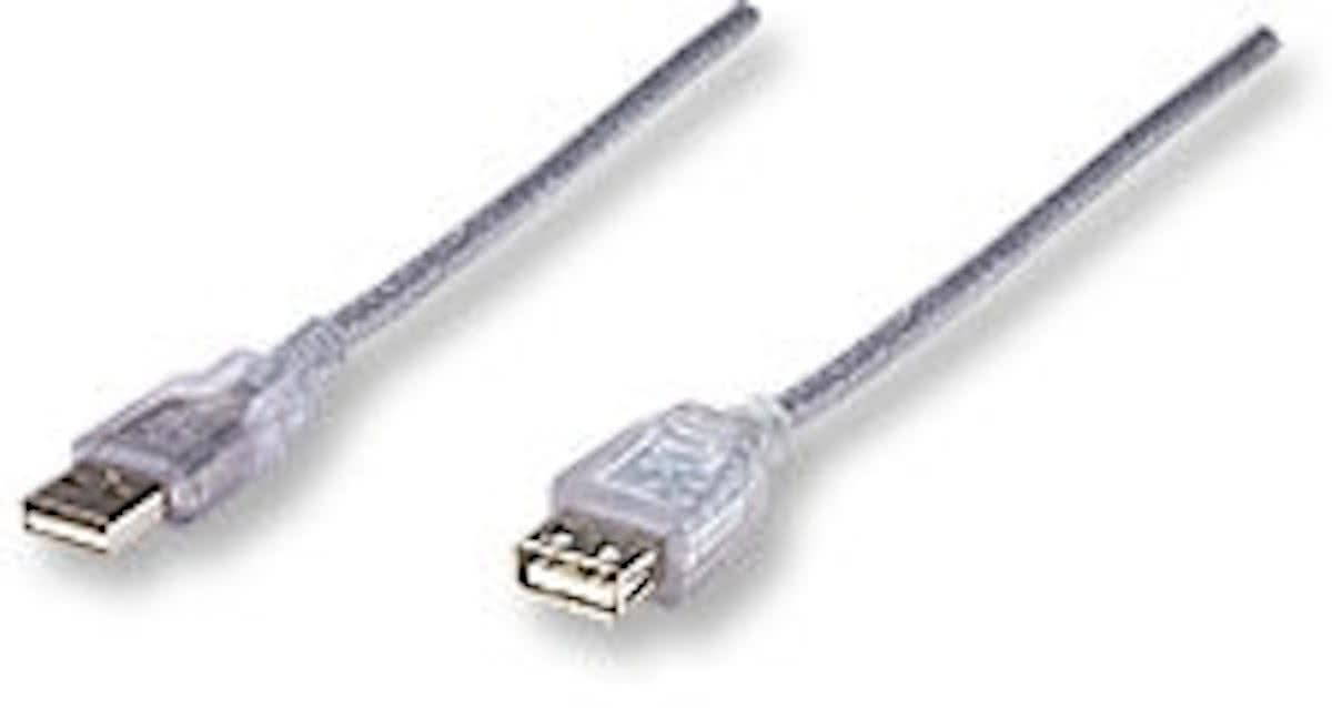 Manhattan USB 2.0 A Male naar USB 2.0 A Female - 1.8 m