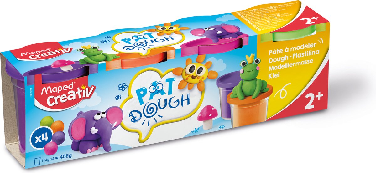 MAPED CREATIV - Boetseerklei - FANCY KLEUREN - x 4 potjes van 120 gr