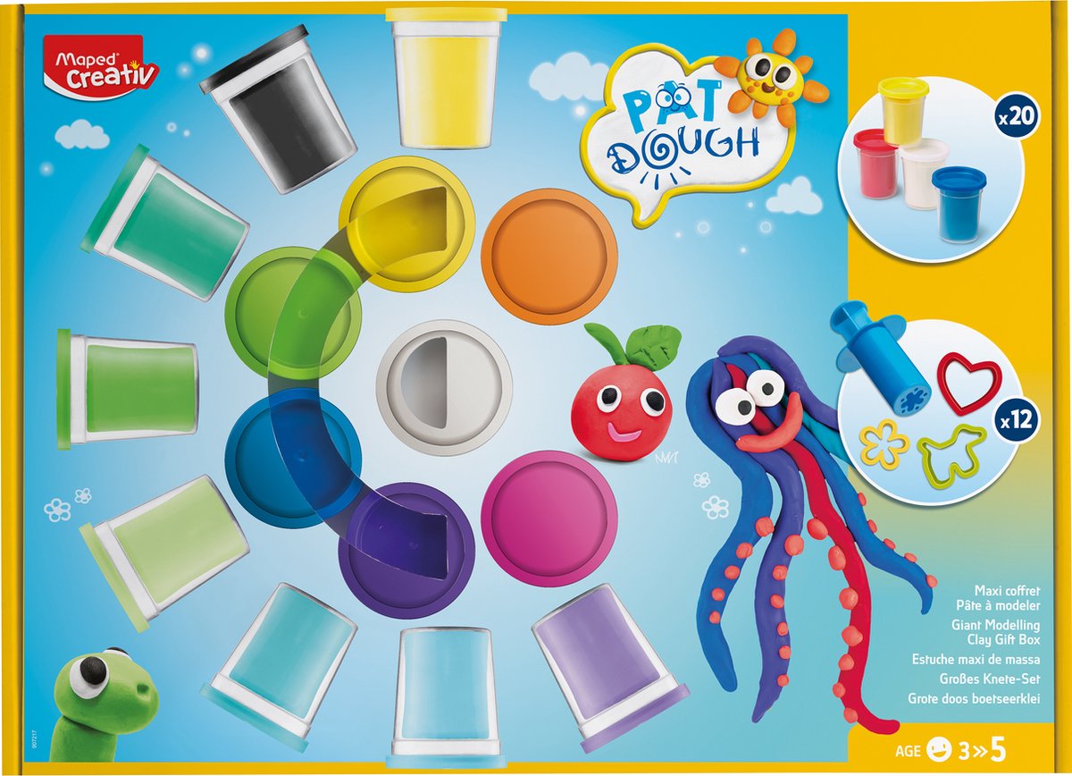 PAT DOUGH creatieve MAXI set - 20 potjes