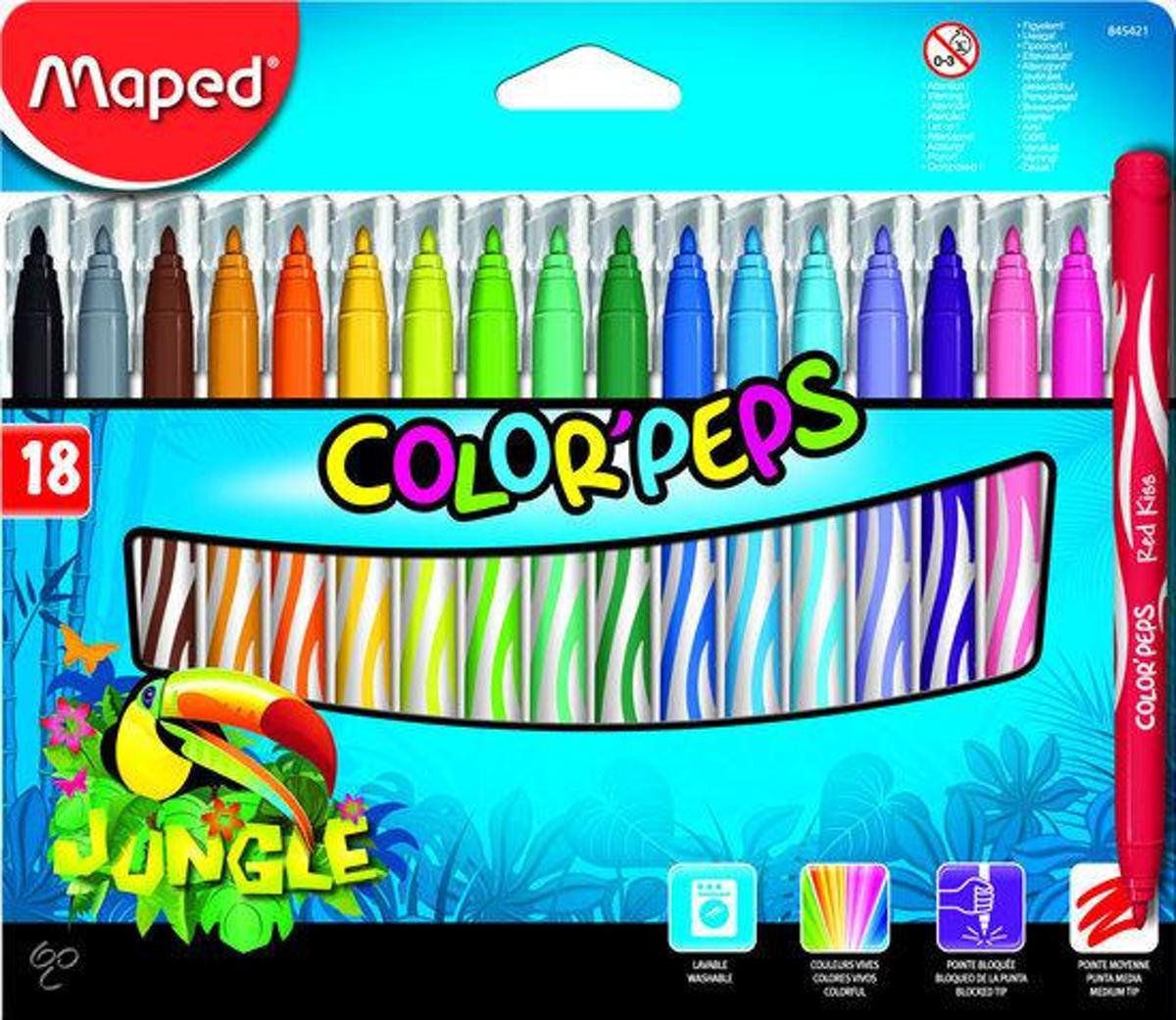 Colorpeps Jungle viltstiften - medium penpunt x 18