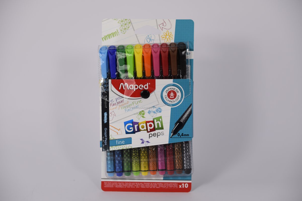 Viltstiften Fijnlijner 10 Kleuren 0,4 MM