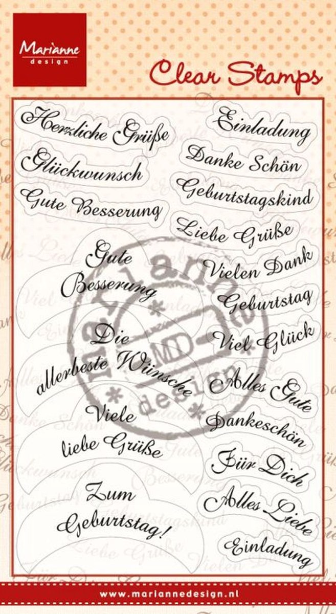 Clear Stamps Anjas labels Wunsche