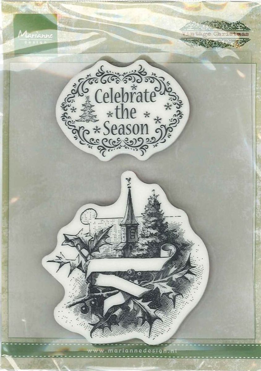 Cling Stamps Vintage Celebrate the season