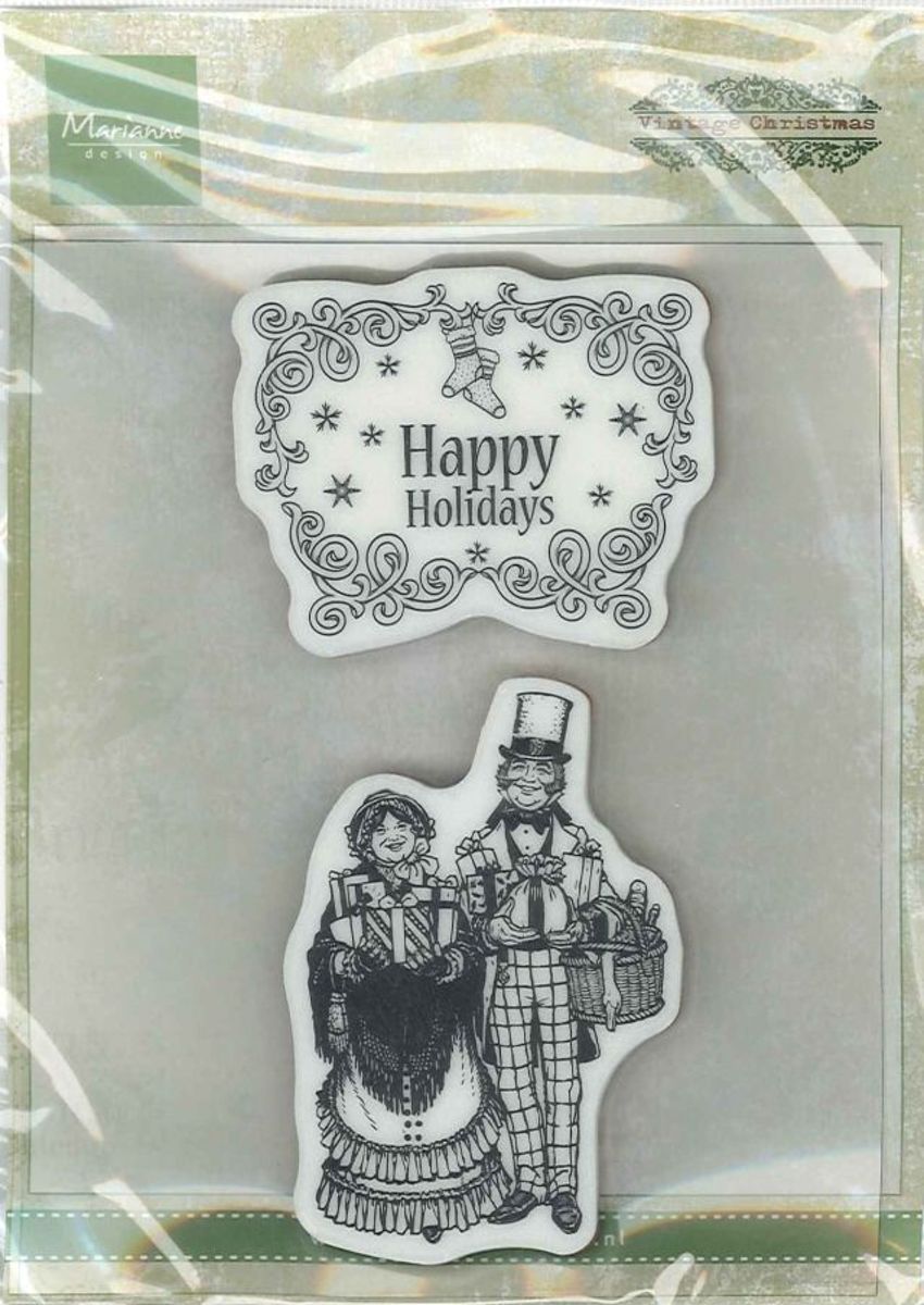 Cling Stamps Vintage Happy Holidays