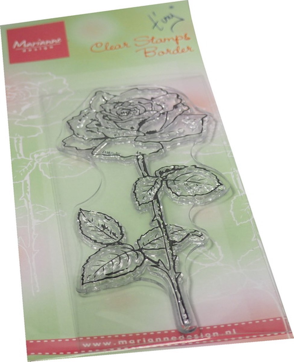 Marianne D Clear Stamps Tinys borders - Rose TC0906 53x124mm (03-23)