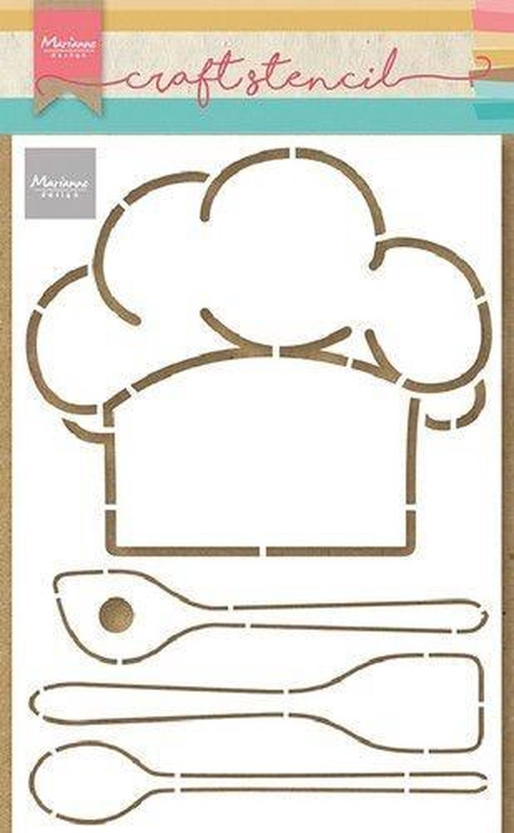 Marianne D Craft Stencil - Koksmuts & keukengerei PS8086 210x149mm (04-21)
