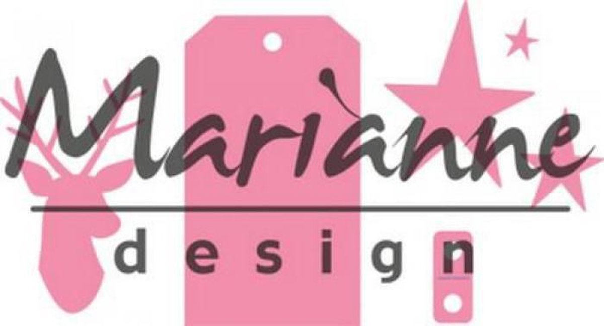 Marianne Design Collectable Giftwrapping - Karins deer. stars & tag COL1442