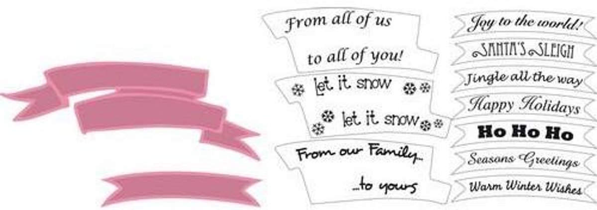 Marianne Design Collectables Banners en tekst kerst COL1325