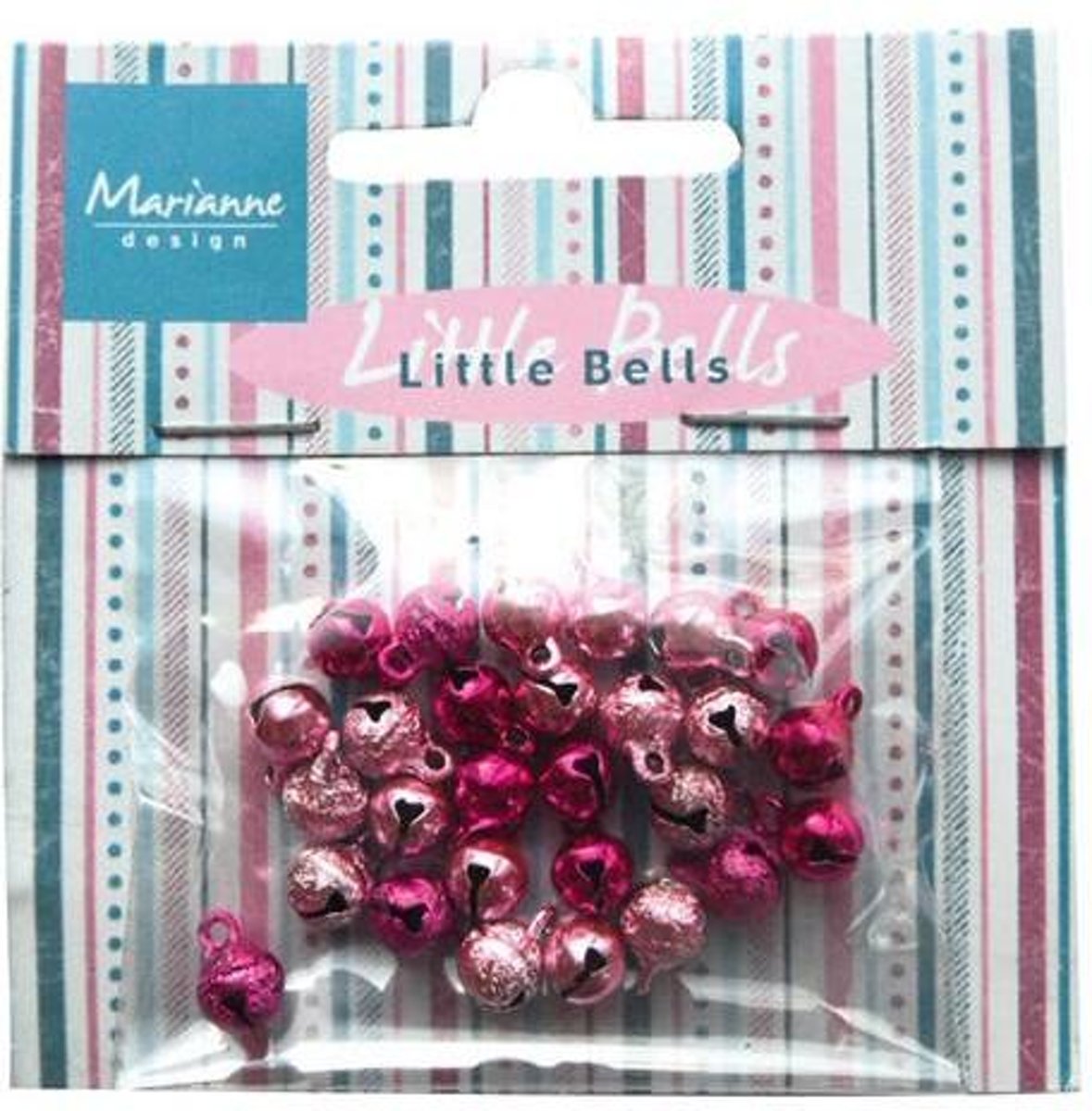   Decoration Mini bells - light pink & dark pink
