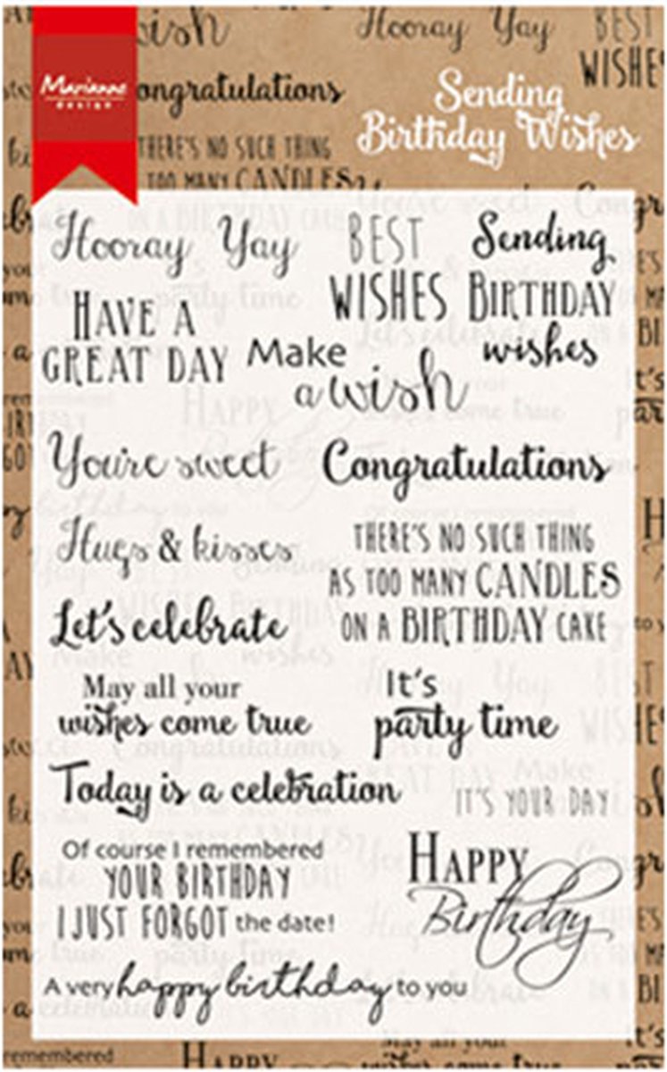 Marianne Design Stempel Birthday wishes (INT) CS0996