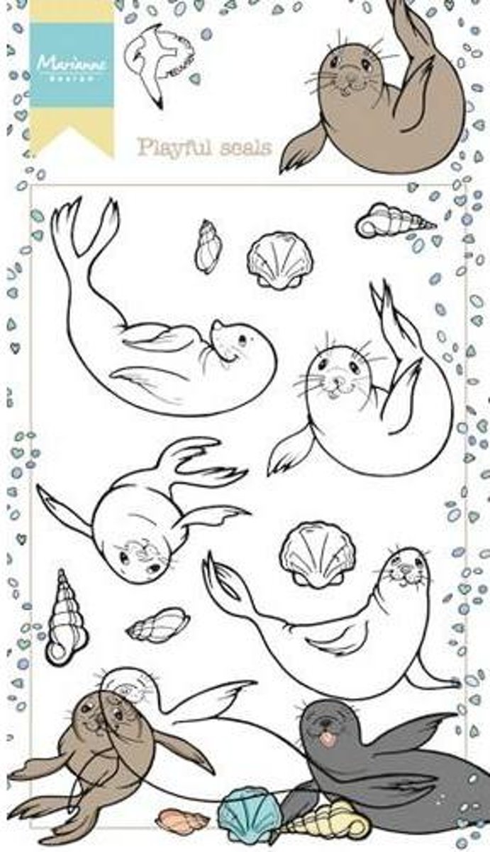     Hettys spelende zeehonden HT1621 10.5x18.5cm