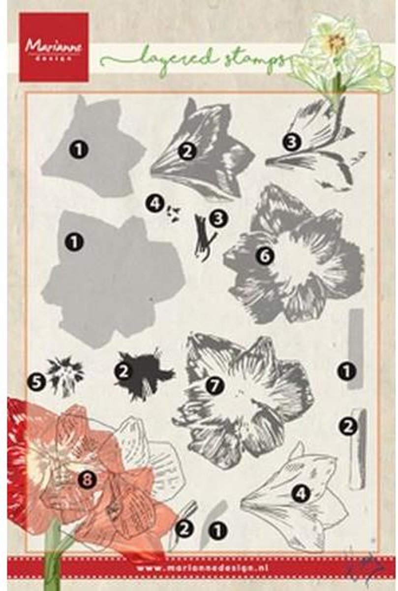     Layering Tinys amaryllis TC0860