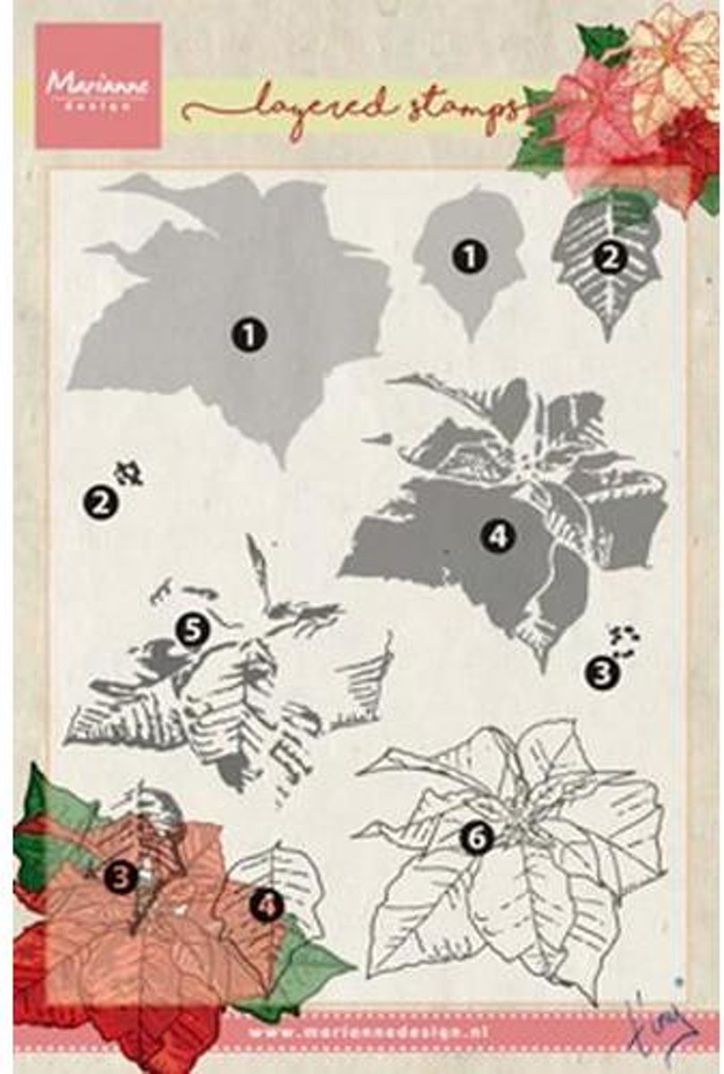     Layering Tinys poinsettia TC0859