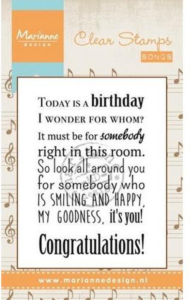     Song Today is a birthday (EN) CS0965
