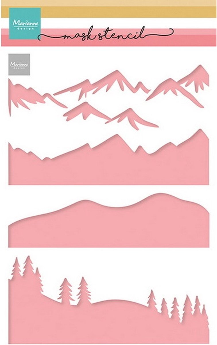 Mask stencil, Mountain Scenery