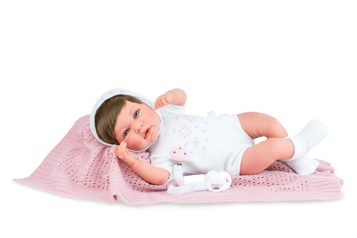 Marina - Pau pop Newborn Ane Snow Princess 45cm - speelgoedpop.