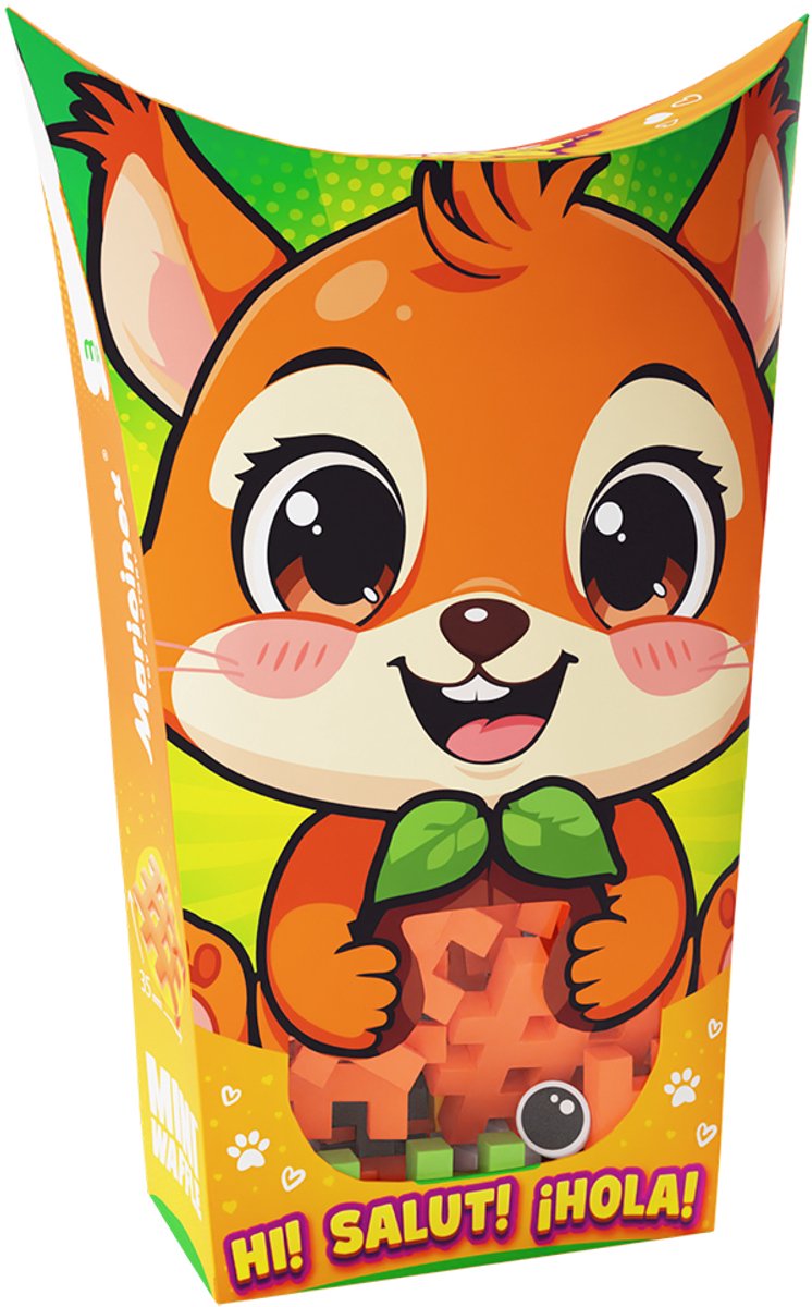 Marioinex bouwset Mini Waffle Pocket Pets Eekhoorn multicolor speelgoed.