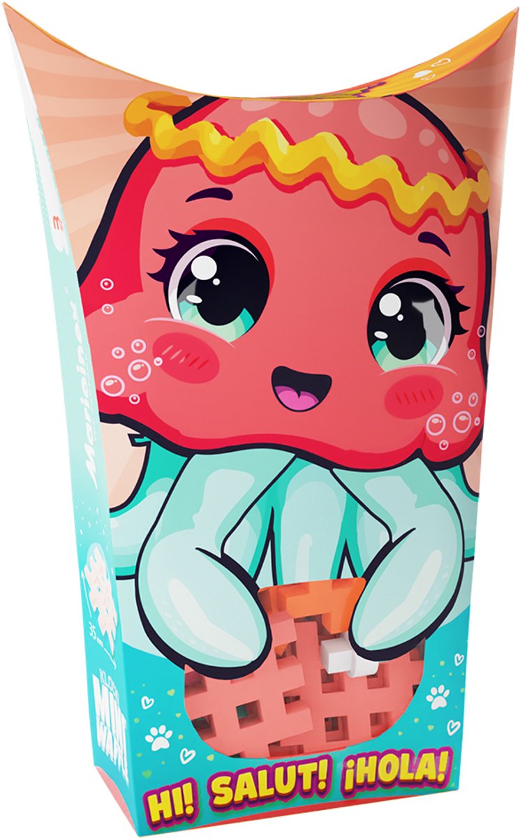 Marioinex bouwspeelgoed Mini Waffle - Pocket Pets Jellyfish.