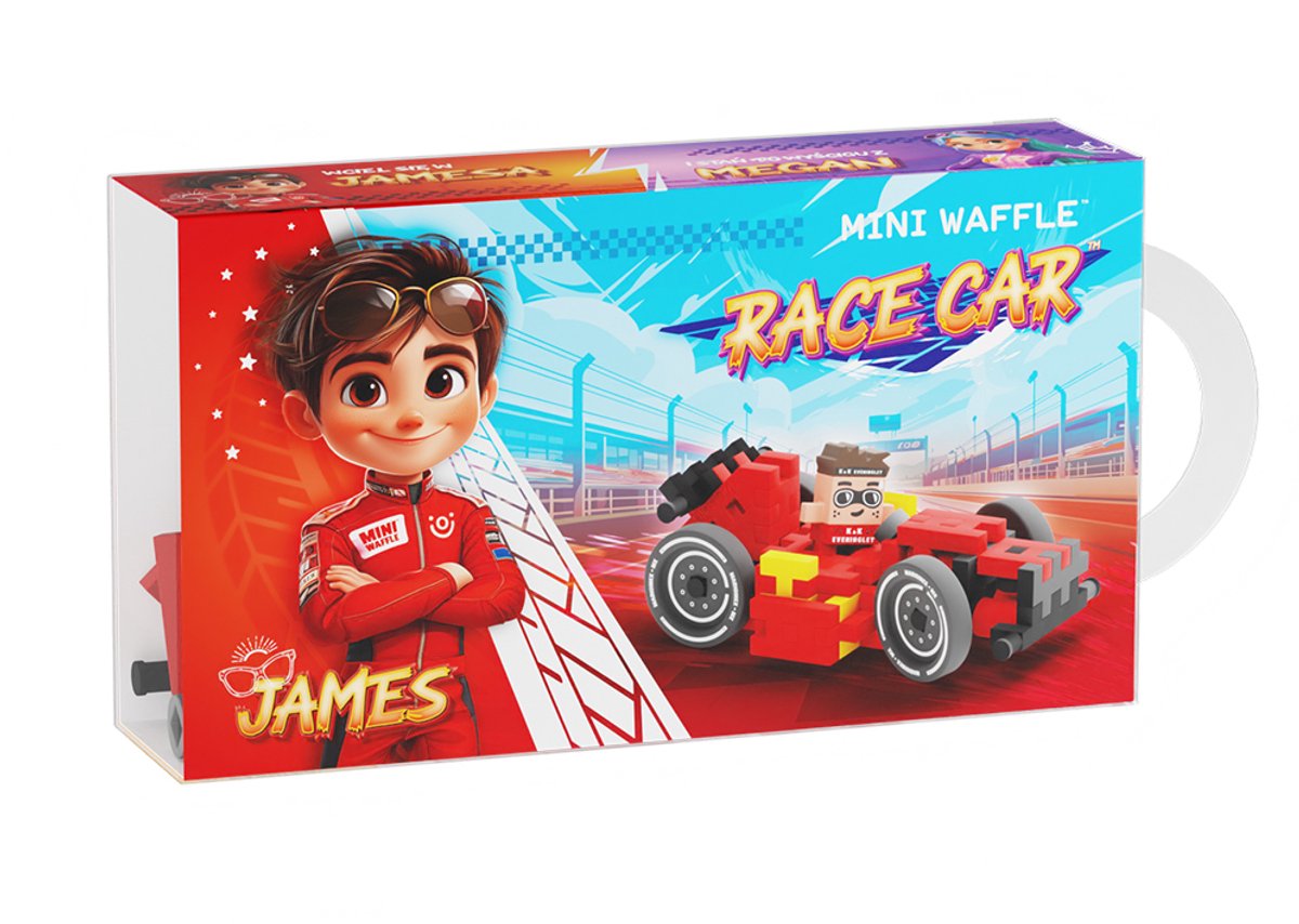 Marioinex bouwspeelgoed Mini Waffle Cars Race Car James auto.
