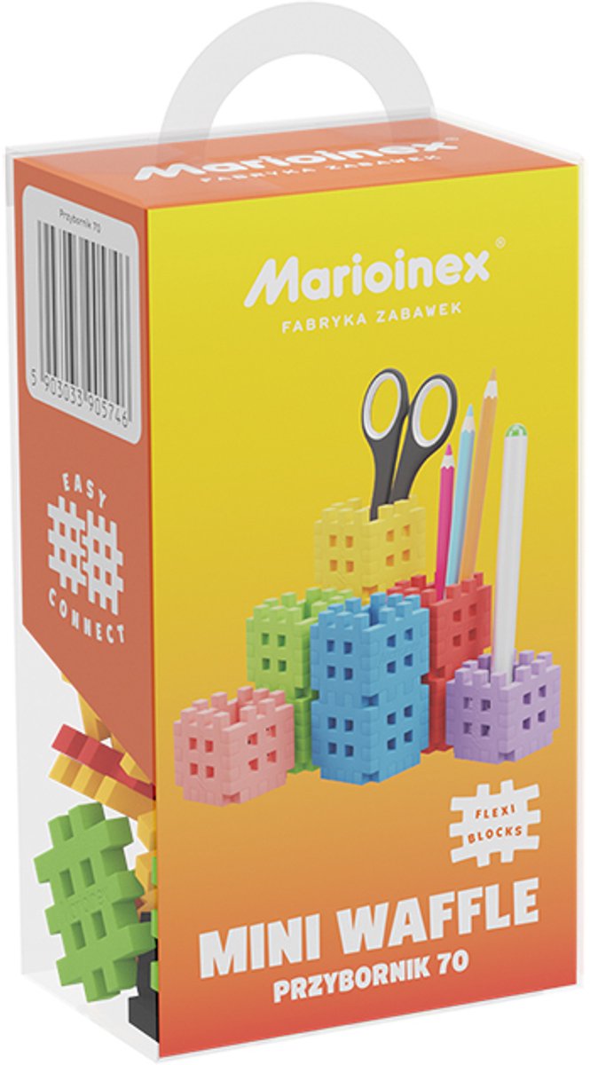 Marioinex bureau organizer speelgoed Mini Waffle 70 stuks multicolor.